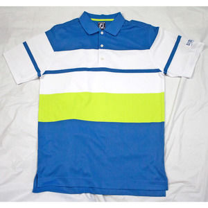 FootJoy Men's Short Sleeve Golf Polo Striped Shirt Size Large